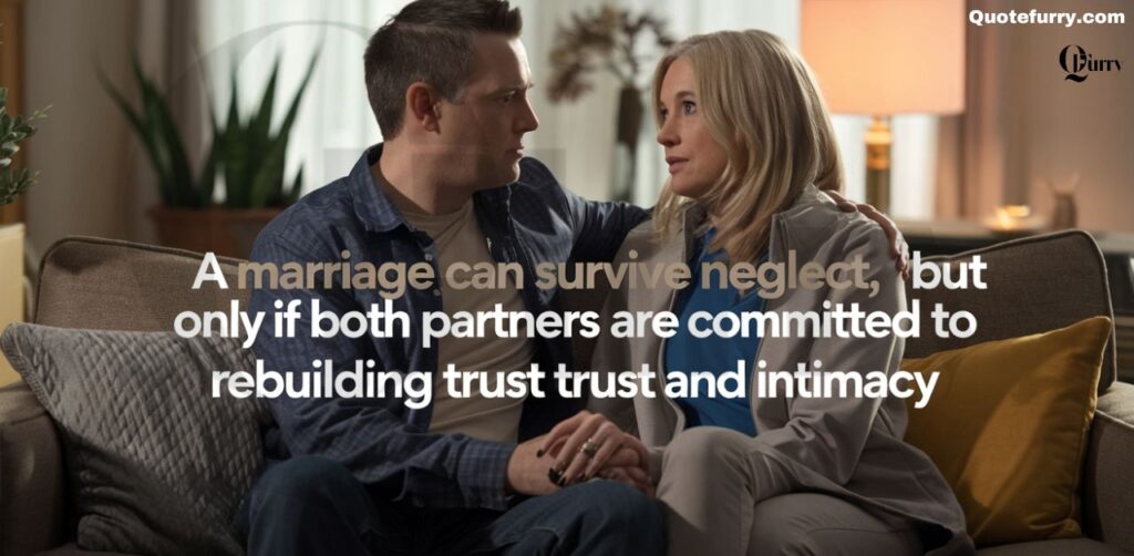 A marriage can survive neglect, but only if both partners are committed to rebuilding trust and intimacy