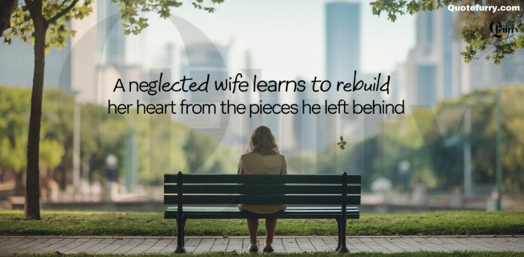 A neglected wife learns to rebuild her heart from the pieces he left behind