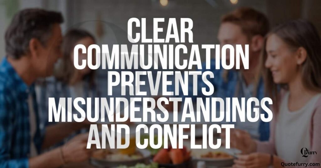 Clear communication prevents misunderstandings and conflict