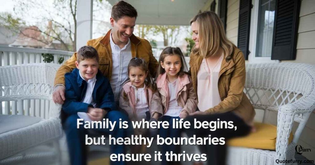 Family is where life begins, but healthy boundaries ensure it thrives