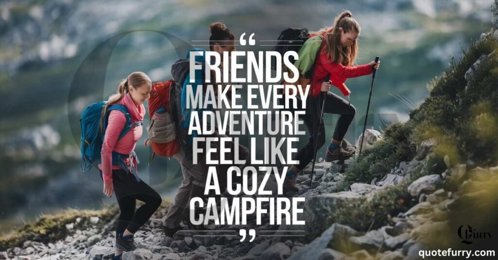 Friends make every adventure feel like a cozy campfire