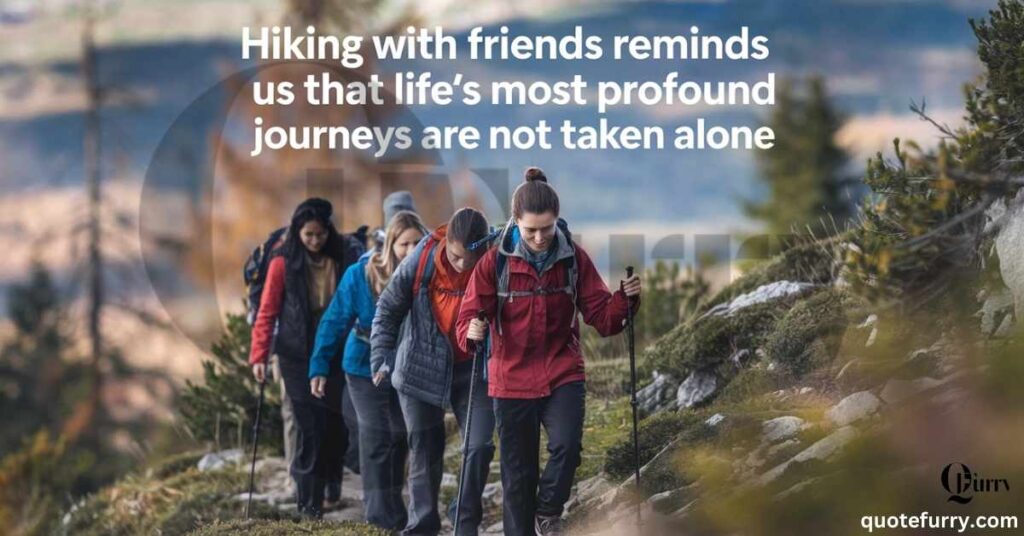 Hiking with friends reminds us that life’s most profound journeys are not taken alone