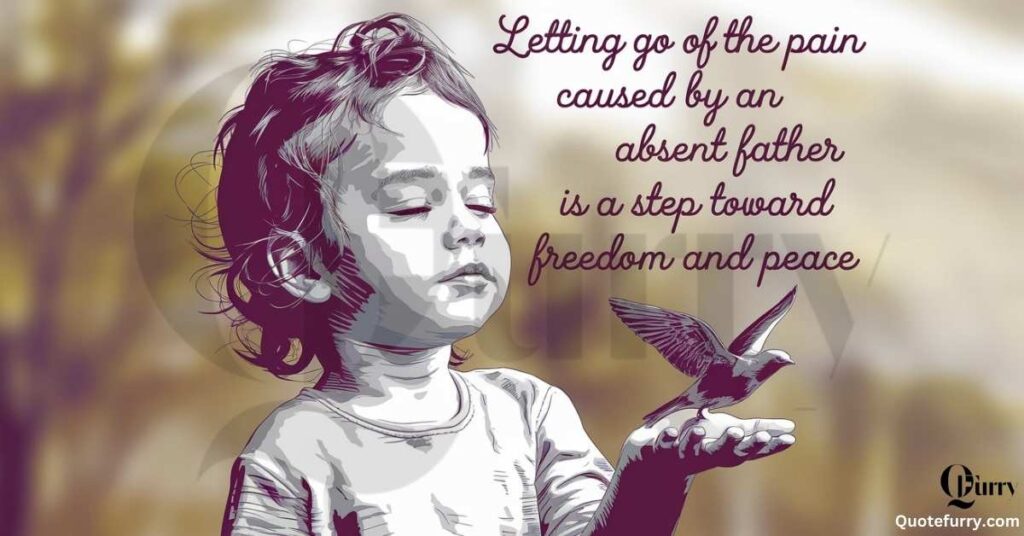 Letting go of the pain caused by an absent father is a step toward freedom and peace