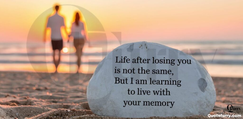 Life after losing you is not the same, but I am learning to live with your memory