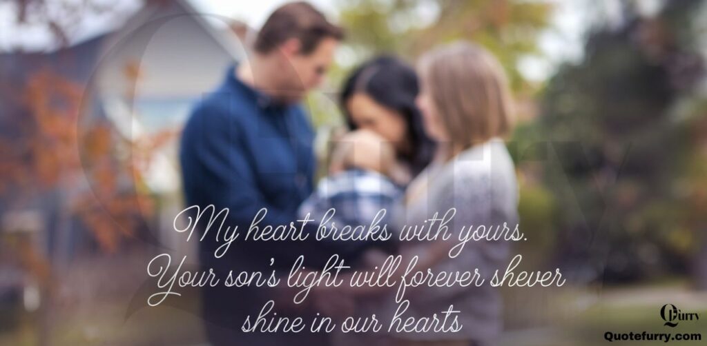 My heart breaks with yours. Your son’s light will forever shine in our hearts