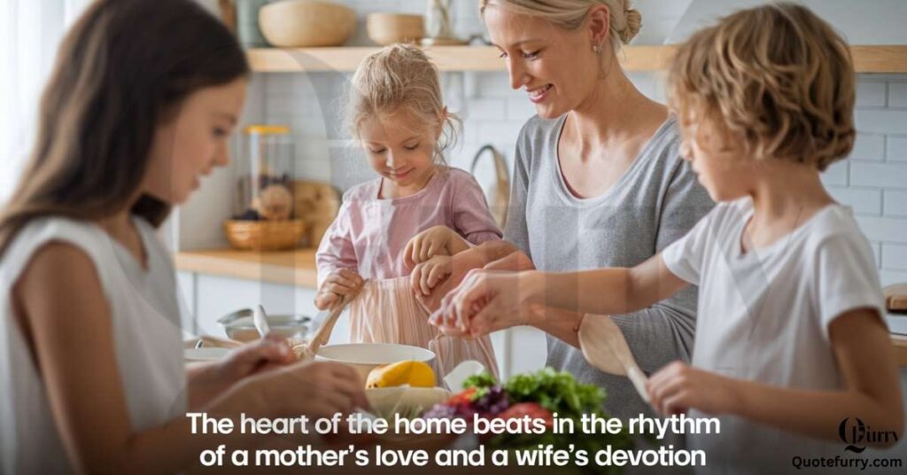 The heart of the home beats in the rhythm of a mother's love and a wife's devotion