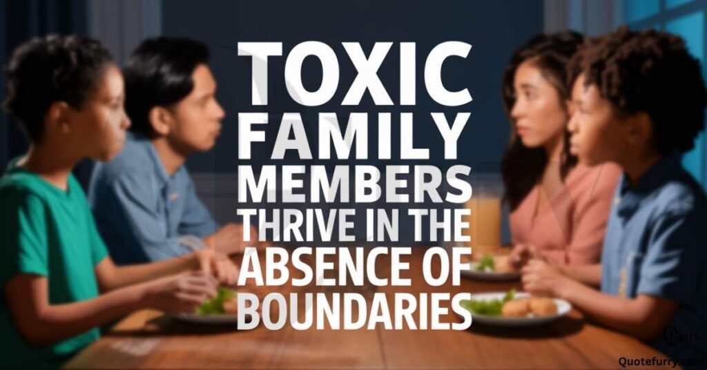 Toxic family members thrive in the absence of boundaries