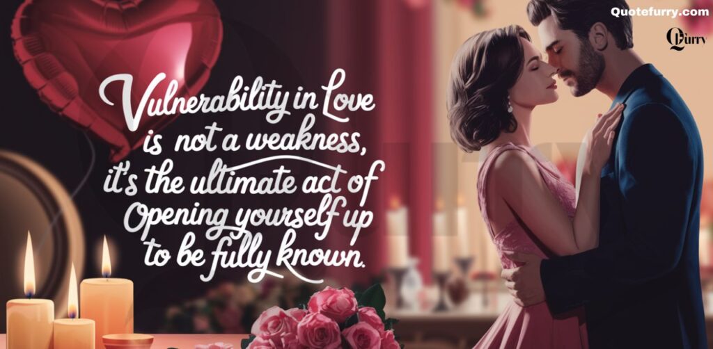 Vulnerability in love is not a weakness, it’s the ultimate act of courage, opening yourself up to be fully known